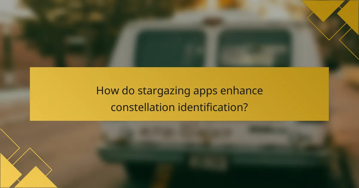 How do stargazing apps enhance constellation identification?